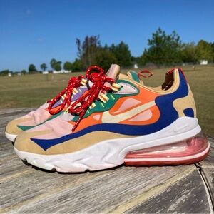 Nike Air Max 270 React Multicolor Sneakers; Size 8